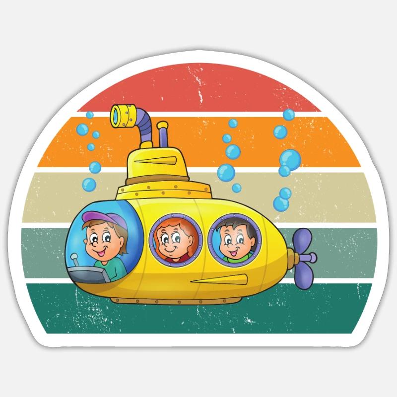 U-Bootfahrer U-Bootfahrerin Unterseeboot U-Boot Sticker Größe S (10 x 10 cm)