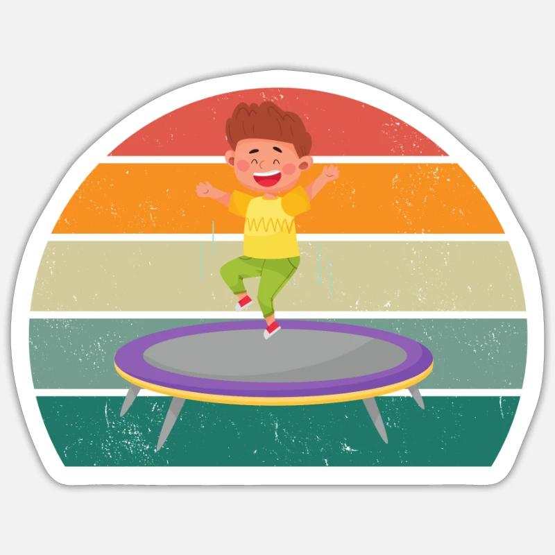 Sauteur de trampoline Pull trampoline Trampoline Sticker taille S (10 x 10 cm)