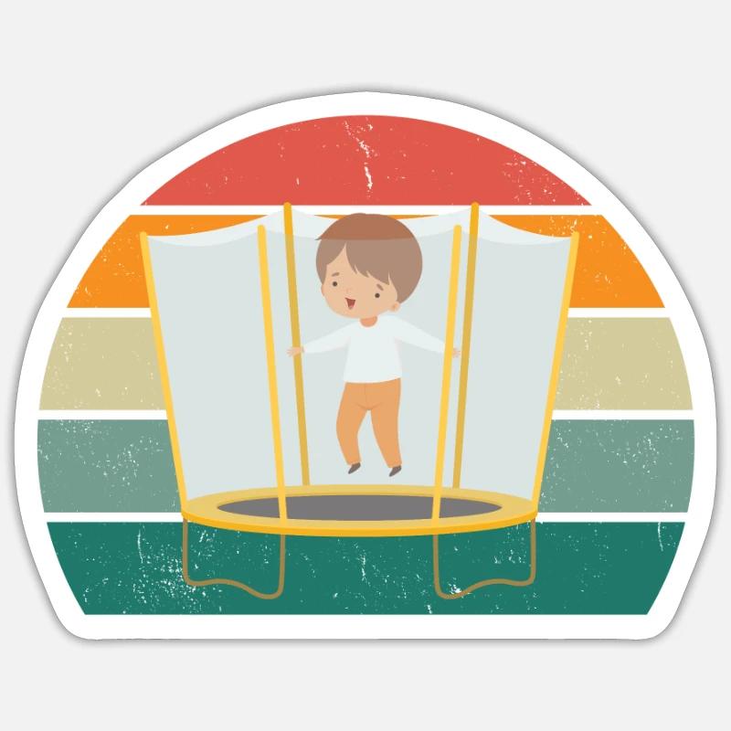 Sauteur de trampoline Pull trampoline Trampoline Sticker taille S (10 x 10 cm)