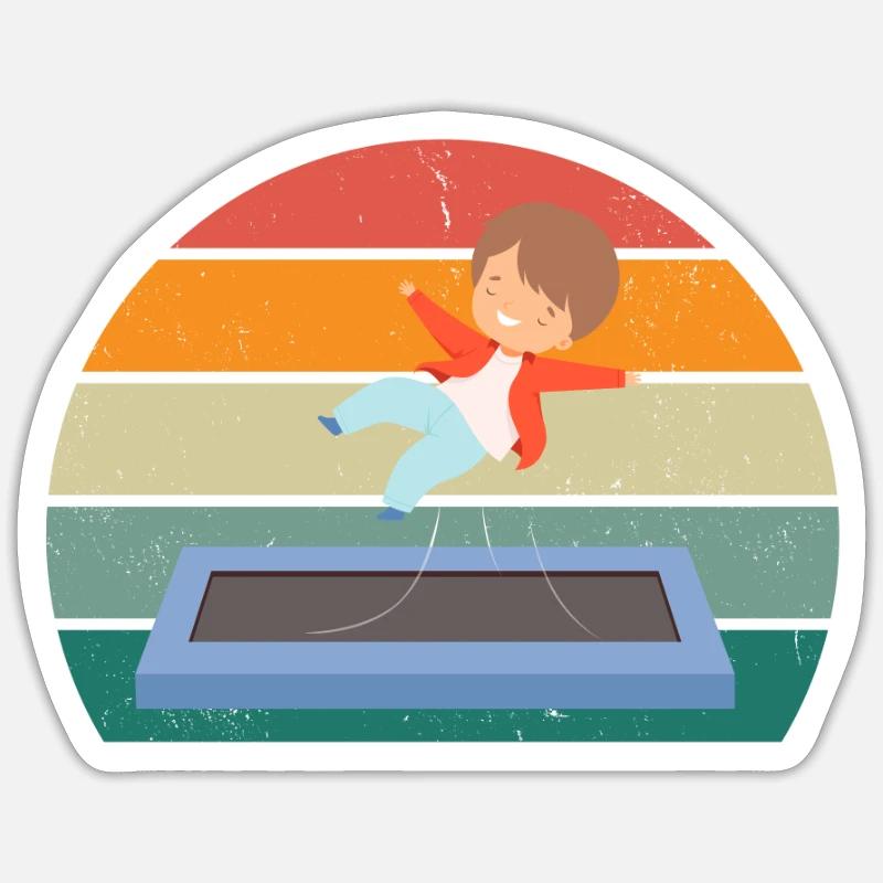 Sauteur de trampoline Pull trampoline Trampoline Sticker taille S (10 x 10 cm)