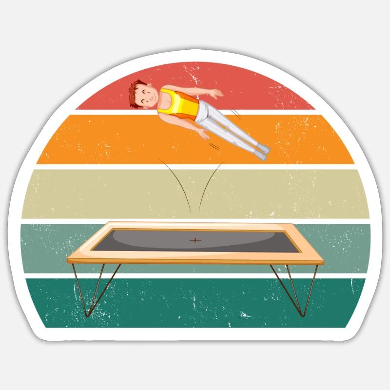 Sauteur de trampoline Pull trampoline Trampoline Sticker taille S (10 x 10 cm)