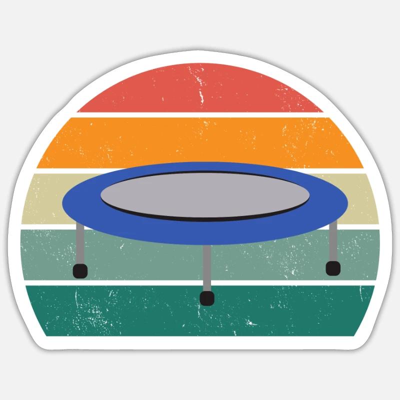 Sauteur de trampoline Pull trampoline Trampoline Sticker taille S (10 x 10 cm)