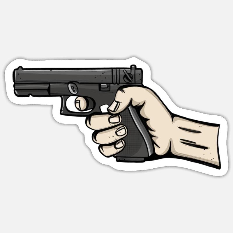Waffenrechte - Sticker Größe S (10 x 10 cm) - Mattweiß