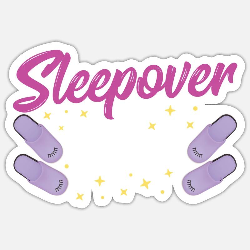 Nuit d’équipe douce - Sticker taille S (10 x 10 cm) - blanc mat