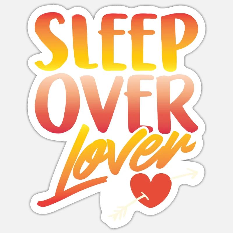 Nuitée des amoureux Nuitée - Sticker taille S (10 x 10 cm) - blanc mat