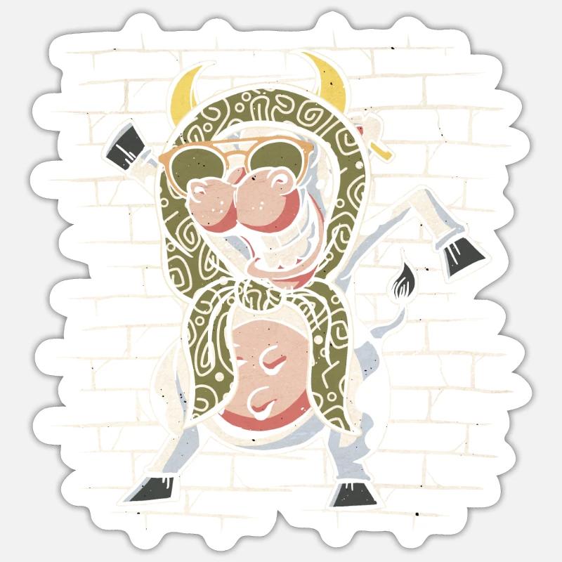 Élevage de vaches Sticker taille S (10 x 10 cm)