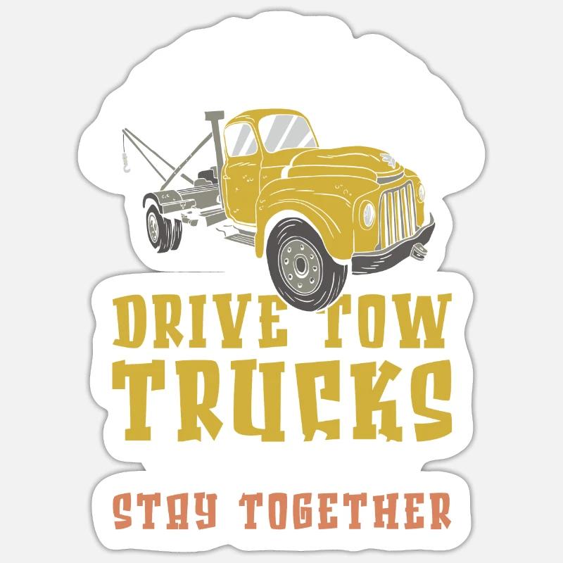Abschleppdienst Abschlepper Paar Sticker Größe S (10 x 10 cm)