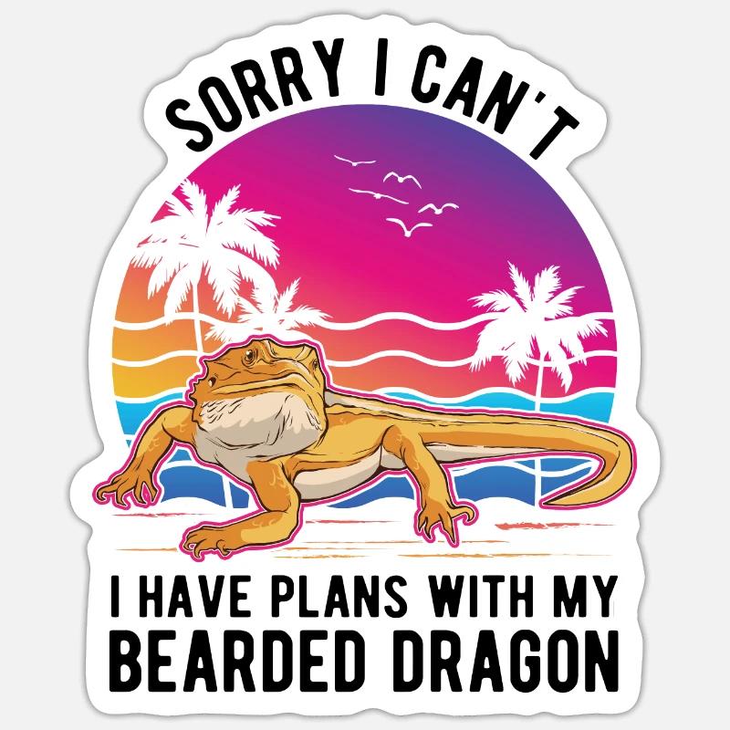 Bartagame Spruch Bearded Dragon Sticker Größe S (10 x 10 cm)