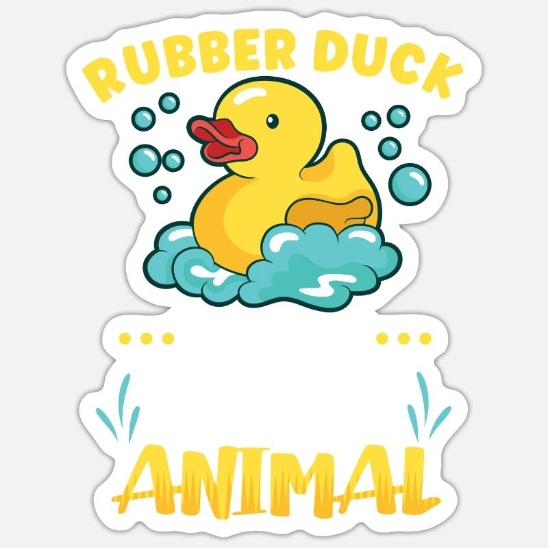 Rubber Duck Ducks Bird Hunt Duck lover Gift Idea Sticker size S (10 x 10 cm)