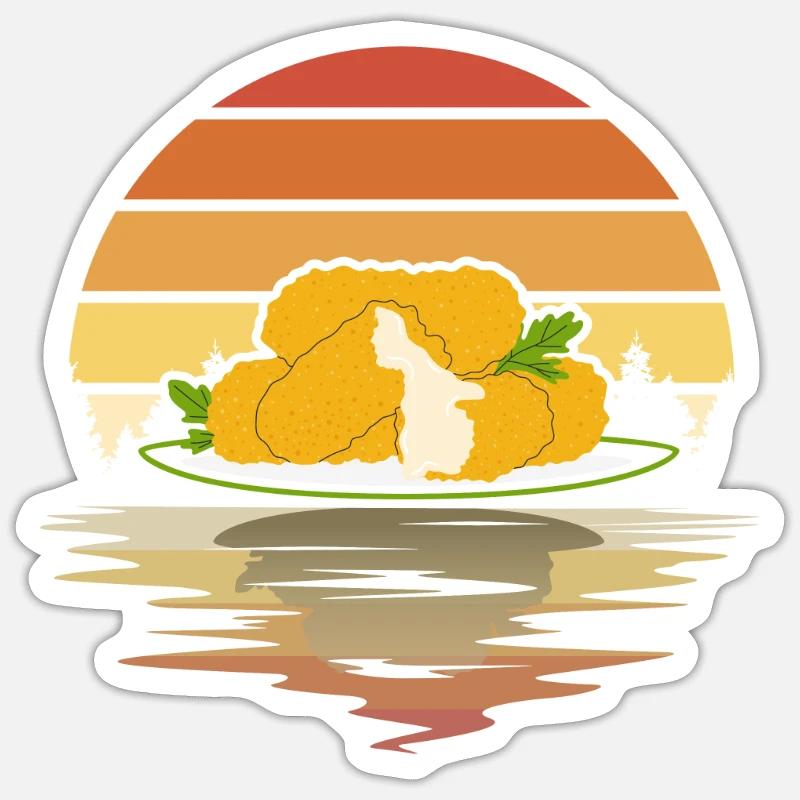Retro Mozzarella - Sticker size S (10 x 10 cm) - white matte