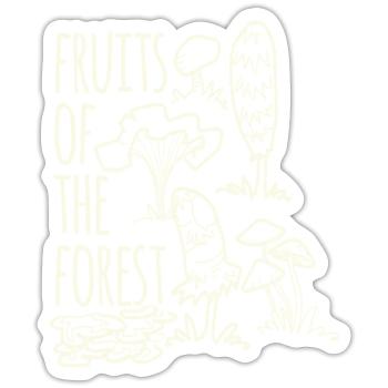 Cueillette Fruits de passe-temps de la forêt - Sticker taille S (10 x 10 cm) - blanc mat - Devant