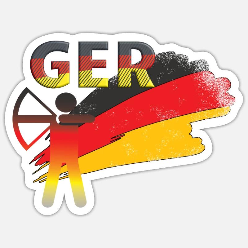 deutschland Bogen - Sticker Größe S (10 x 10 cm) - Mattweiß