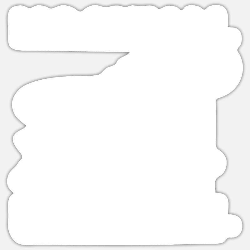 Nochmal Freizeitpark Rollercoaster Achterbahn - Sticker Größe S (10 x 10 cm) - Mattweiß