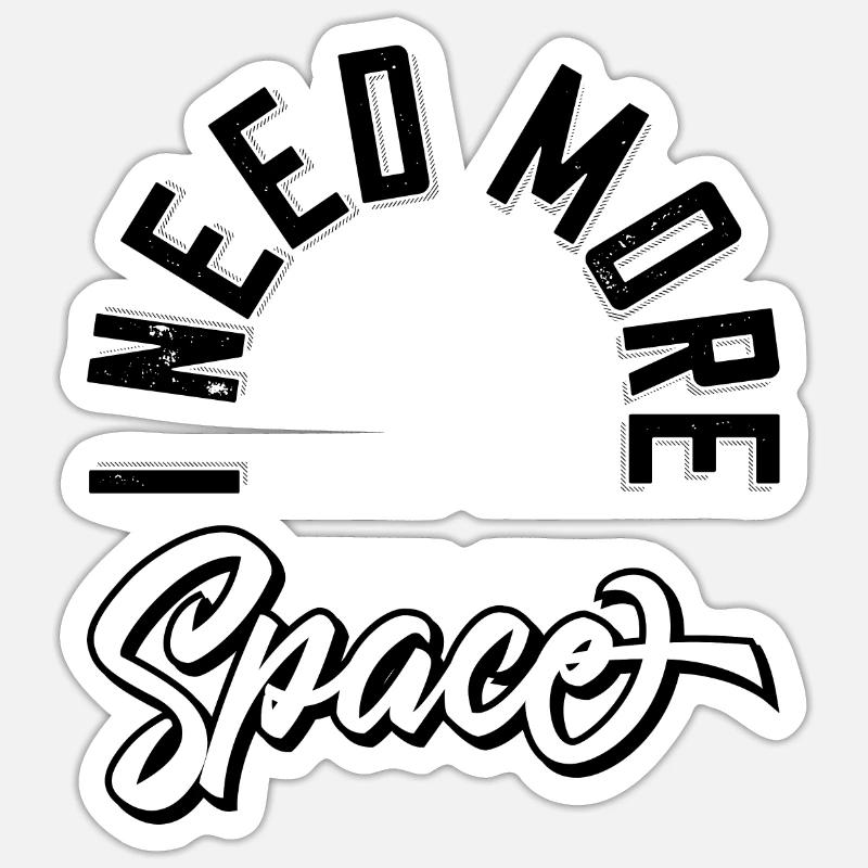 J’ai besoin de plus d’espace - Sticker taille S (10 x 10 cm) - blanc mat