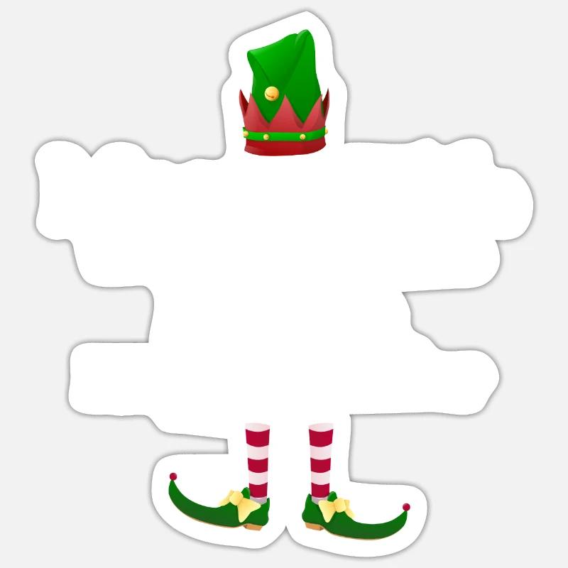 Mutter Elf Mütter Geschenk - Sticker Größe S (10 x 10 cm) - Mattweiß