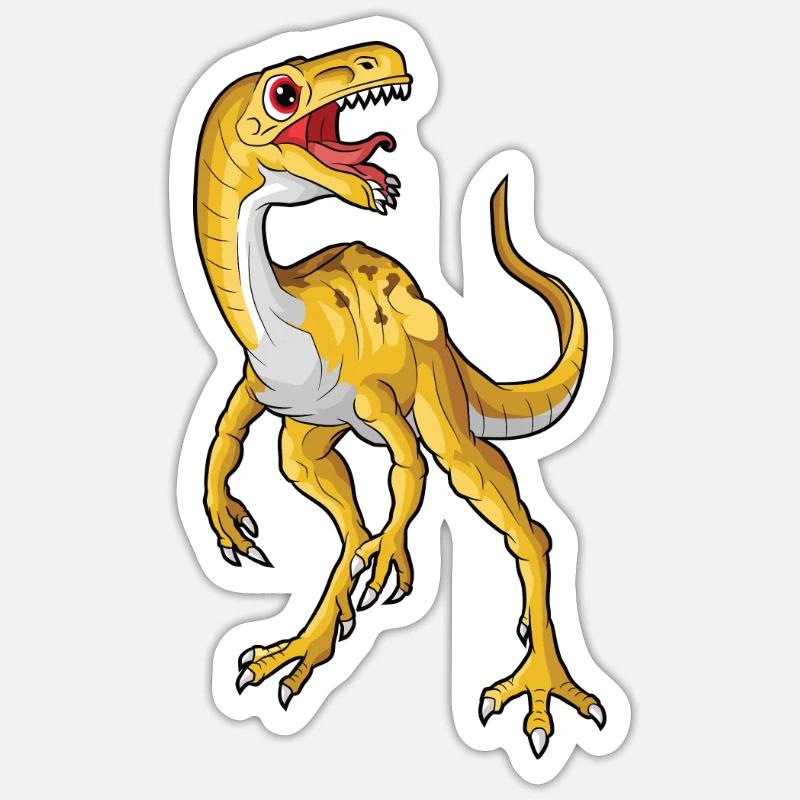 Noasaurus Dinosaurier Kinder Dino Geschenk - Sticker Größe S (10 x 10 cm) - Mattweiß