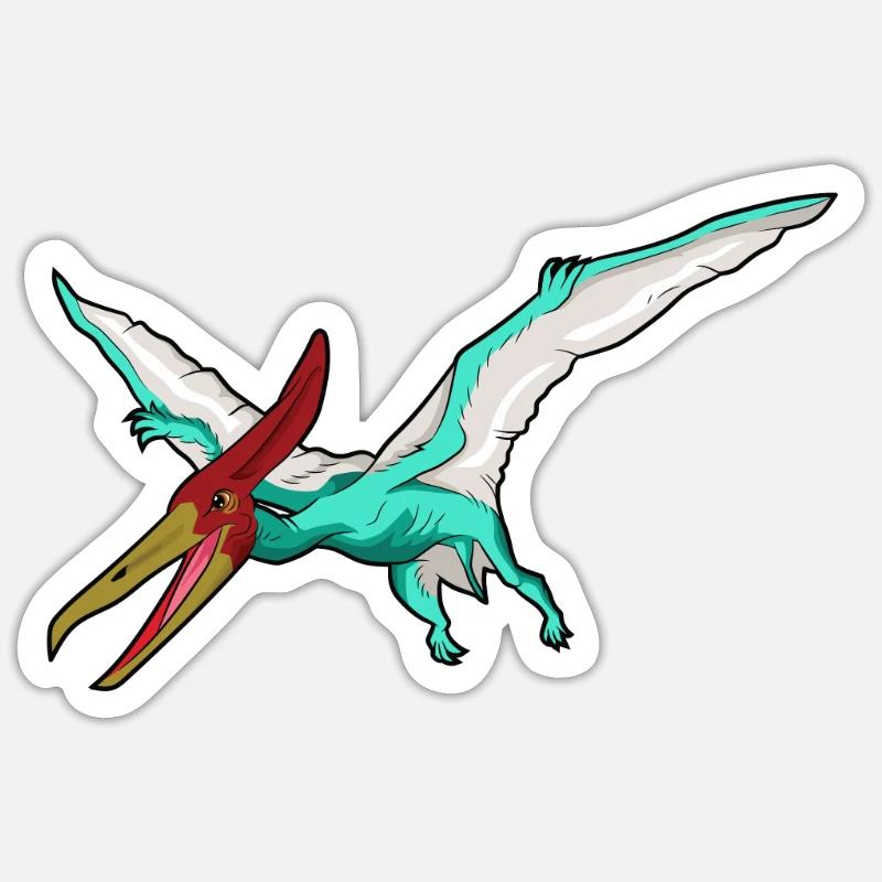 Pteranodon Dinosaurier Kinder Dino Geschenk Sticker Größe S (10 x 10 cm)