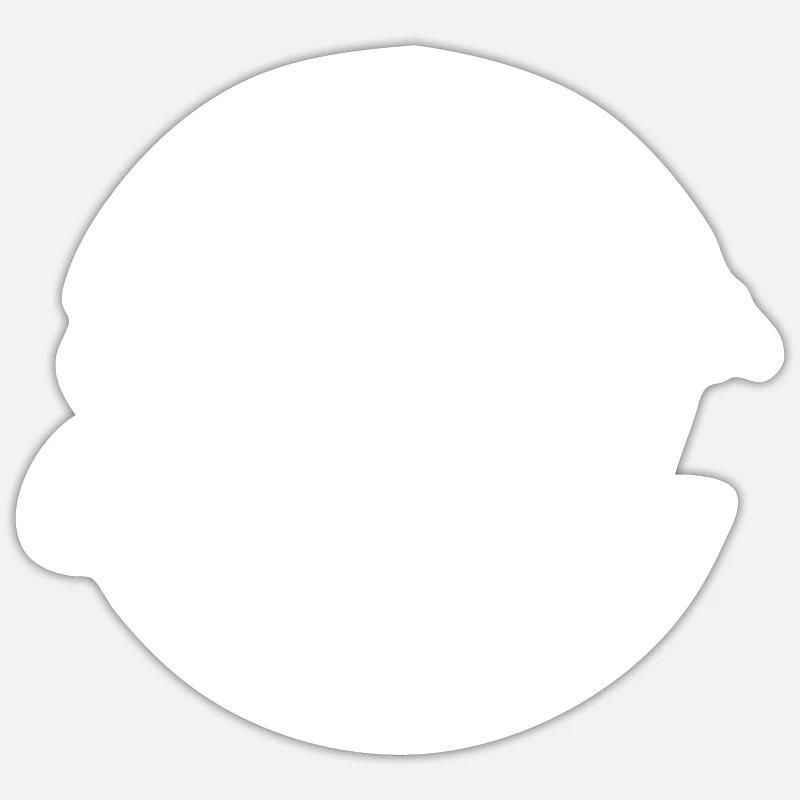 Coiffeur Coiffeur - Sticker taille S (10 x 10 cm) - blanc mat
