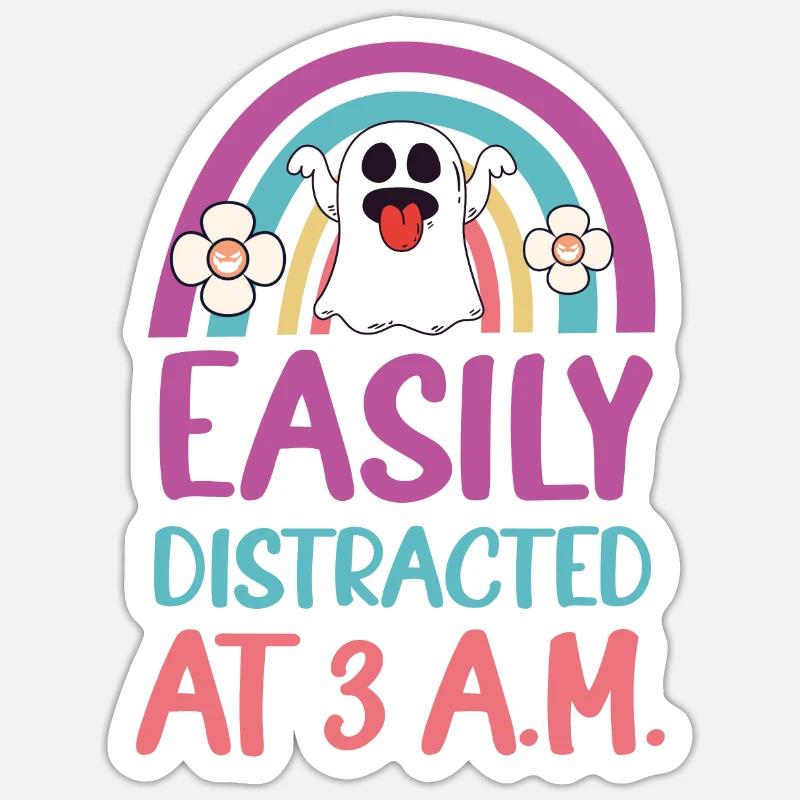 Easily Distracted At 3 AM, Ghost Hunter Sticker size S (10 x 10 cm)