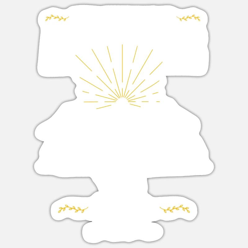Papa bouvier australien - Sticker taille S (10 x 10 cm) - blanc mat
