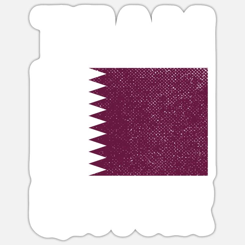 Drapeau du Qatar Sticker taille S (10 x 10 cm)