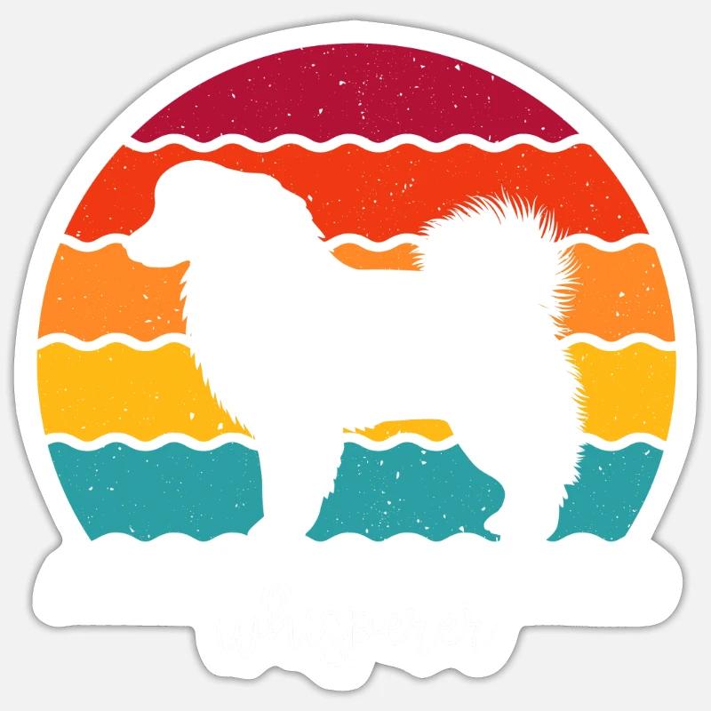 Australian Shepherd Geschenk - Sticker Größe S (10 x 10 cm) - Mattweiß
