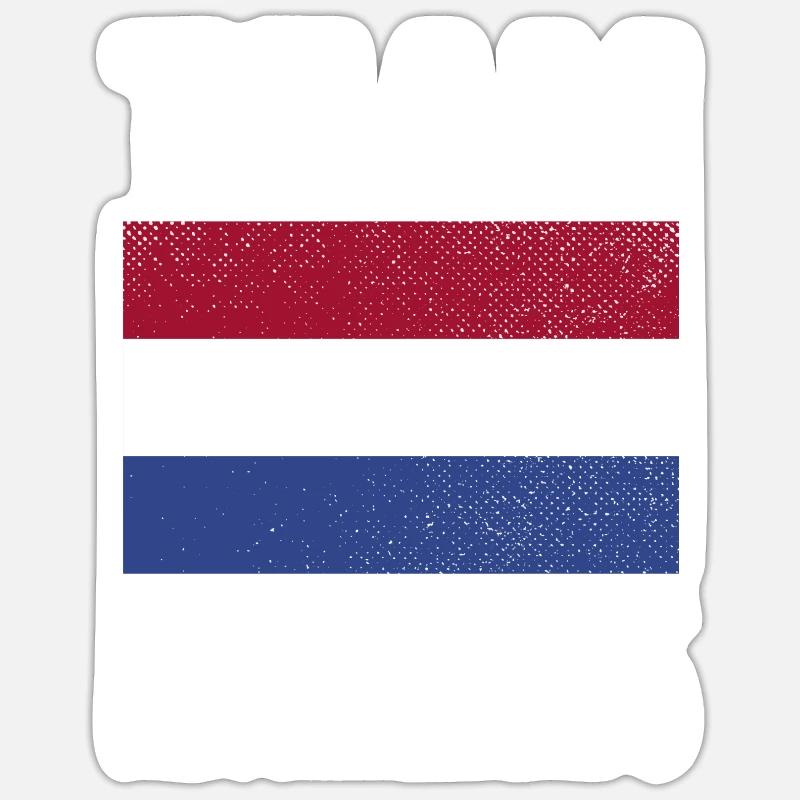 Drapeau des Pays-Bas Sticker taille S (10 x 10 cm)