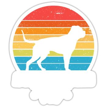 American Bulldog Amerikanische Bulldogge - Sticker size S (10 x 10 cm) - white matte - Front