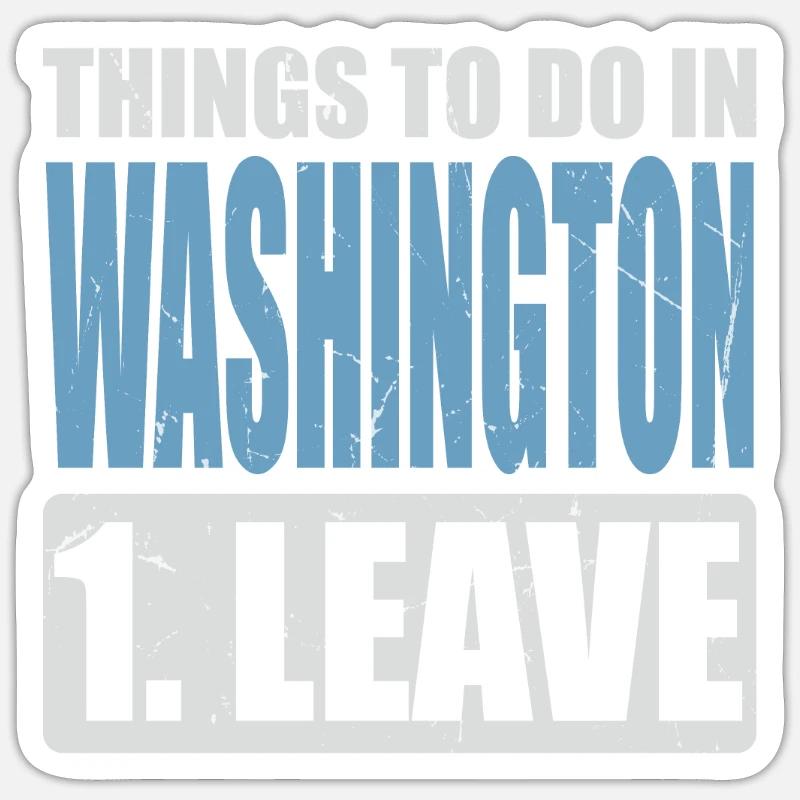 Washington Meme - Sticker Größe S (10 x 10 cm) - Mattweiß