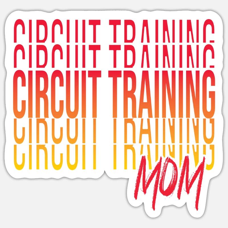 Zirkeltraining - Sticker Größe S (10 x 10 cm) - Mattweiß