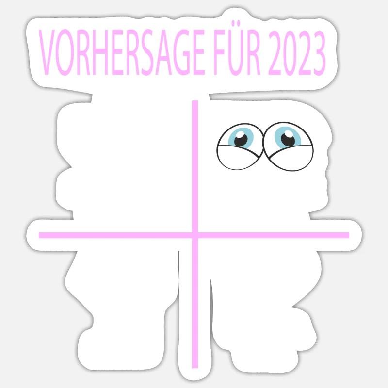 Vorhersage 2023 Werdender Papa Werdende Mama Sticker Größe S (10 x 10 cm)