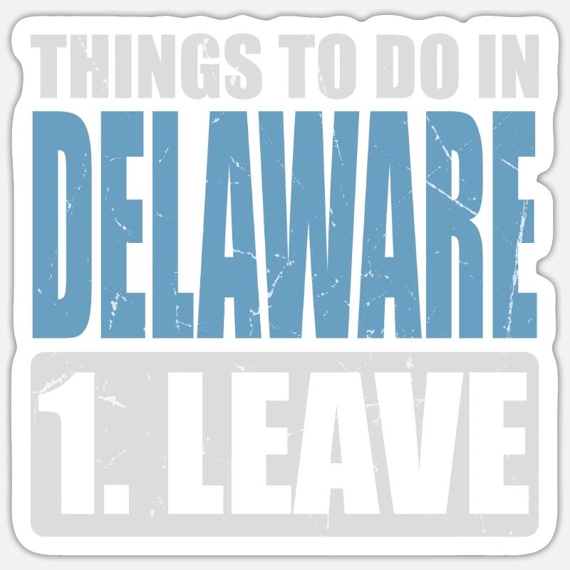 Mème Delaware Sticker taille S (10 x 10 cm)