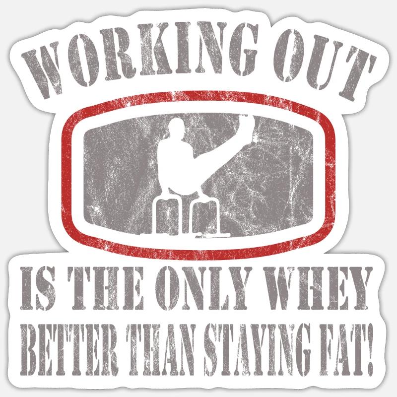 Circuit training - Sticker size S (10 x 10 cm) - white matte