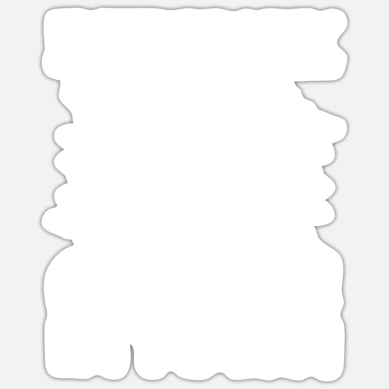 Bâton de chef de chœur - Sticker taille S (10 x 10 cm) - blanc mat