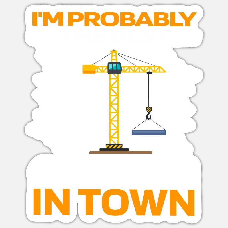 Crane driver Crane operator Sticker size S (10 x 10 cm)