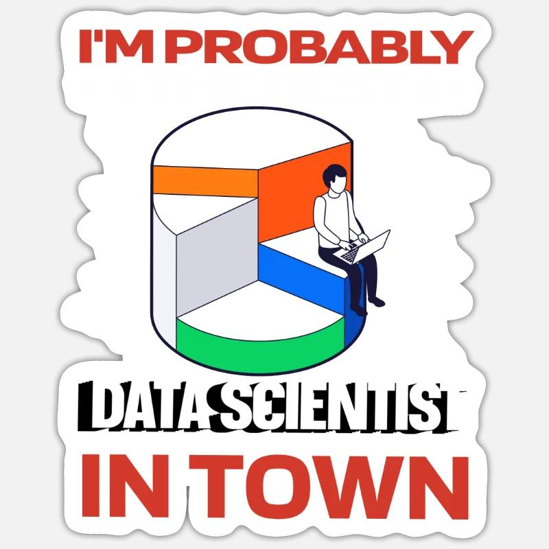 Data Science Data Analyst Lustig - Sticker size S (10 x 10 cm) - white matte