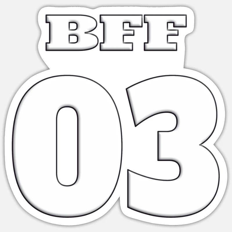Geschenkidee Freundin schwester - Sticker Größe S (10 x 10 cm) - Mattweiß