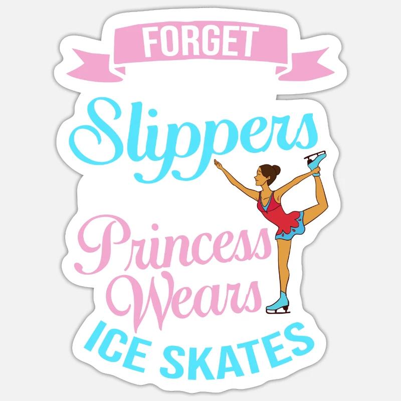 Eiskunstlauf Eisläufer Schlittschuhe Eislaufen Sticker Größe S (10 x 10 cm)