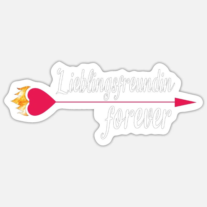 Geschenkidee Freundin schwester - Sticker Größe S (10 x 10 cm) - Mattweiß
