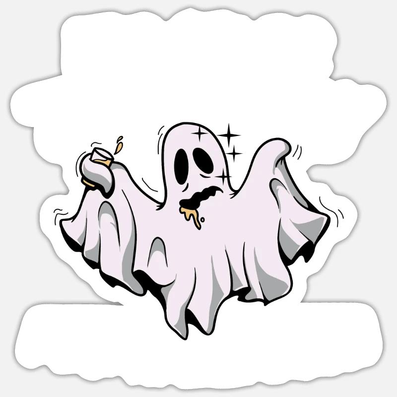 Halloween - Sticker taille S (10 x 10 cm) - blanc mat