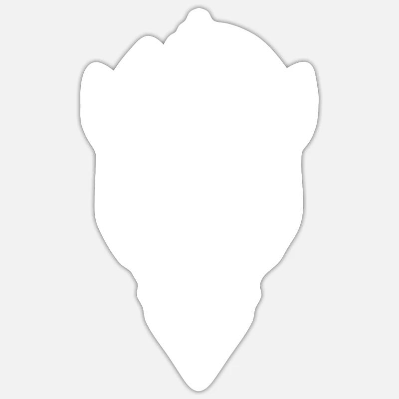 Polygone hibou - Sticker taille S (10 x 10 cm) - blanc mat