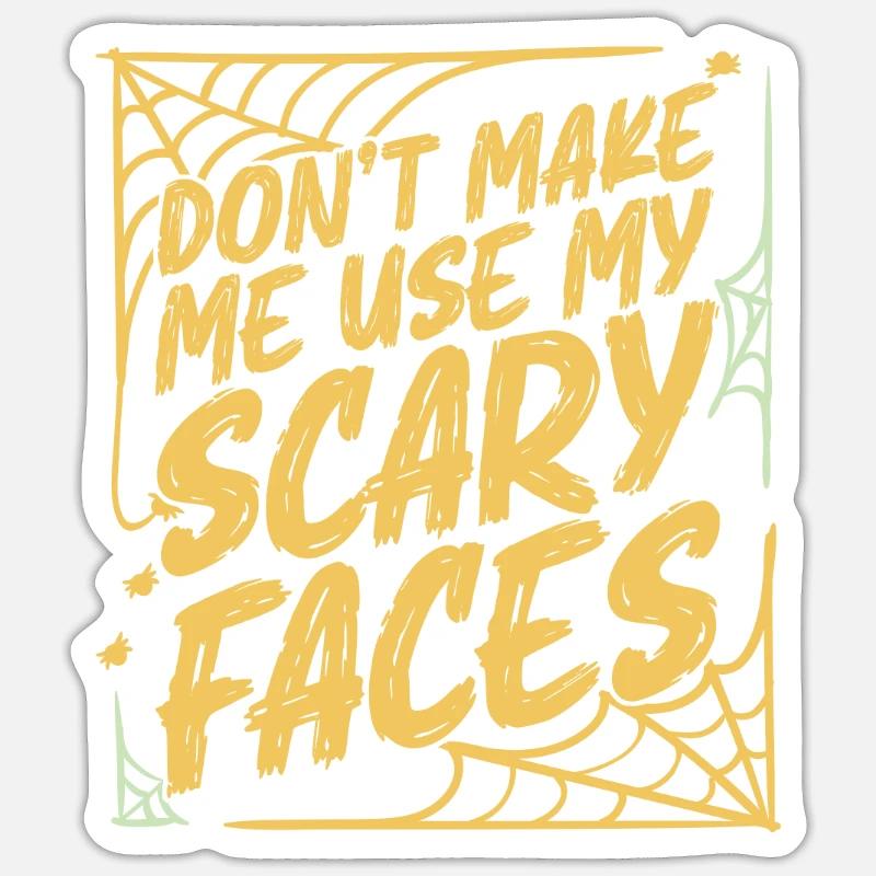 Halloween - Sticker taille S (10 x 10 cm) - blanc mat