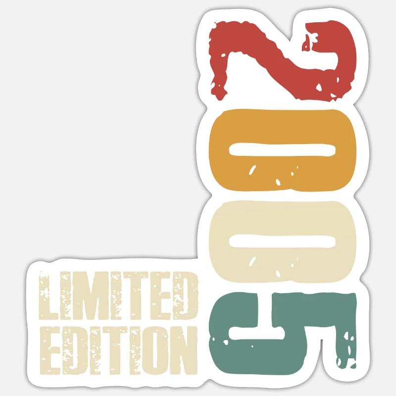 18e anniversaire né en 2005 18 ans - Sticker taille S (10 x 10 cm) - blanc mat