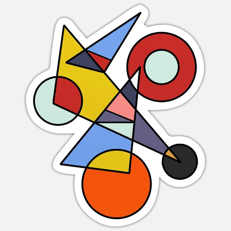 Modern art - Sticker size S (10 x 10 cm) - white matte