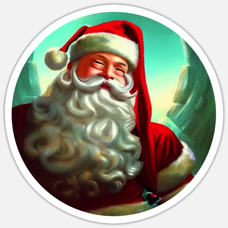 Weihnachtsmann Sticker Größe S (10 x 10 cm)