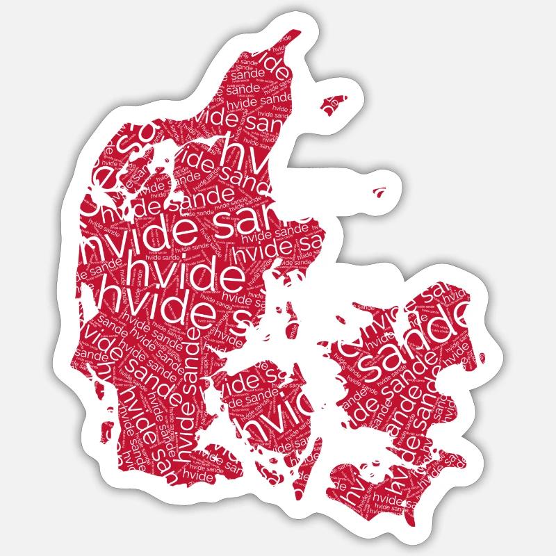 Hvide Sande - Sticker taille S (10 x 10 cm) - blanc mat