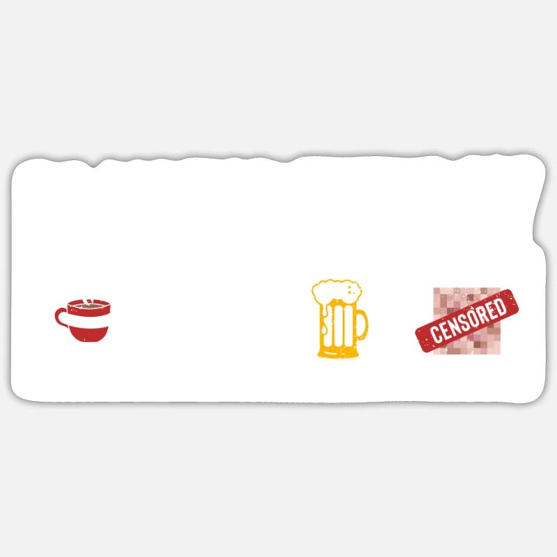 Coffee Ride Snowboard Beer Snowboarder Plan pour Sticker taille S (10 x 10 cm)