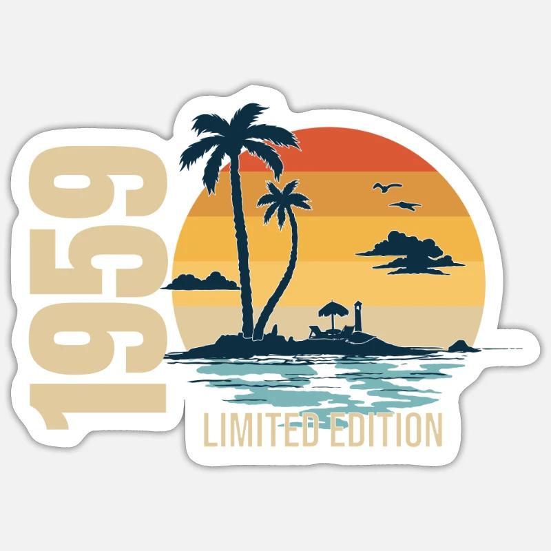 Anniversaire édition limitée 1959 - Sticker taille S (10 x 10 cm) - blanc mat