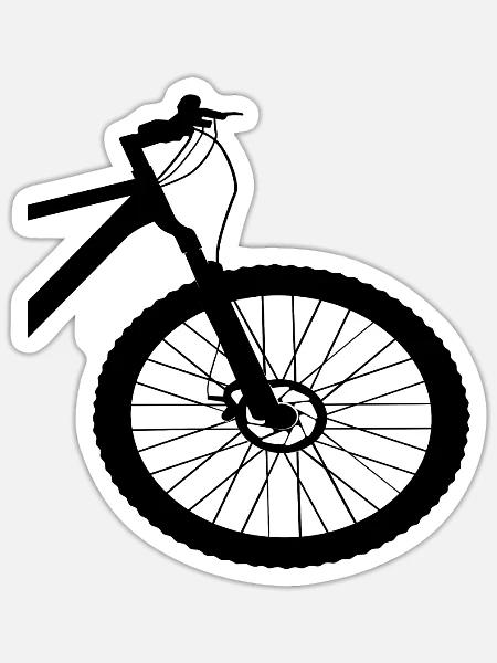 Fahrrad Bike Skizze Geschenk mtb - Sticker Größe S (10 x 10 cm) - Mattweiß
