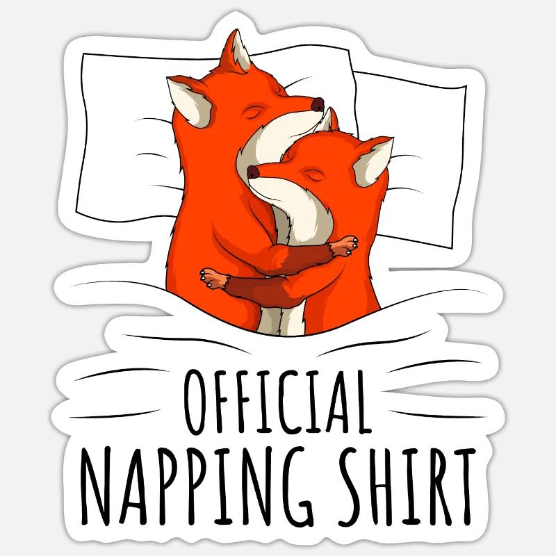 Chemise de couchage Fox - Sticker taille S (10 x 10 cm) - blanc mat
